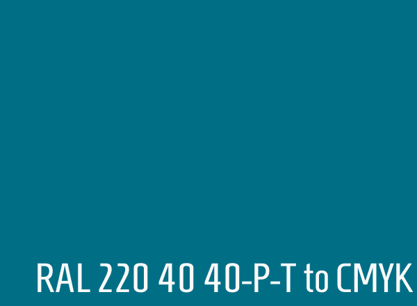 RAL 220 40 40-P-T to CMYK