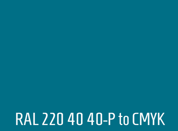 RAL 220 40 40-P to CMYK