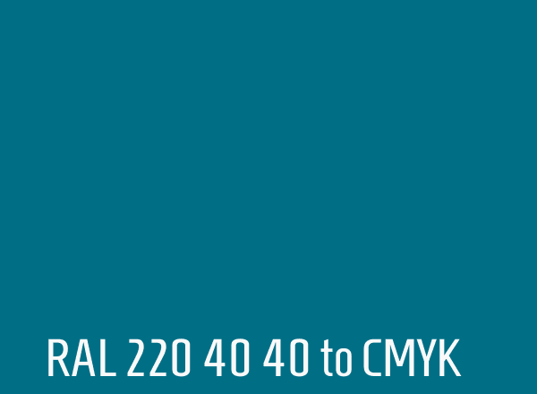 RAL 220 40 40 to CMYK