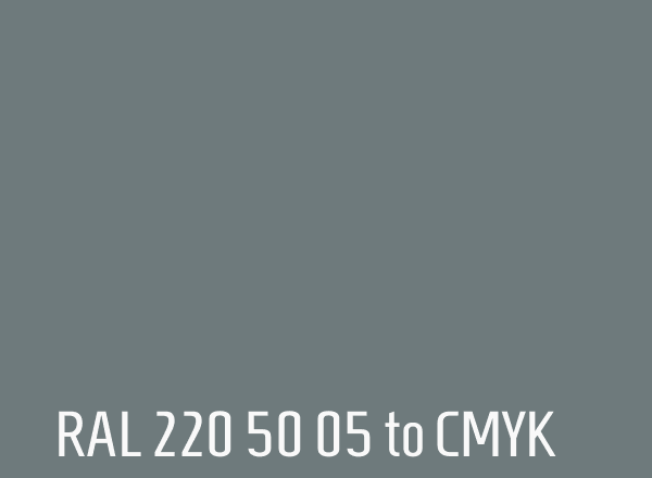 RAL 220 50 05 to CMYK