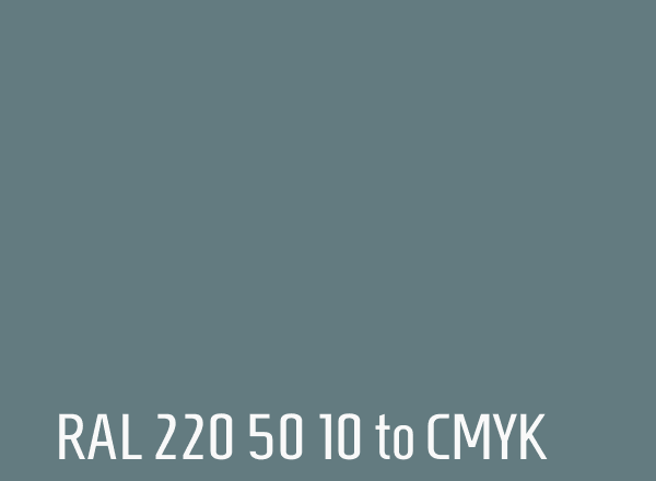 RAL 220 50 10 to CMYK