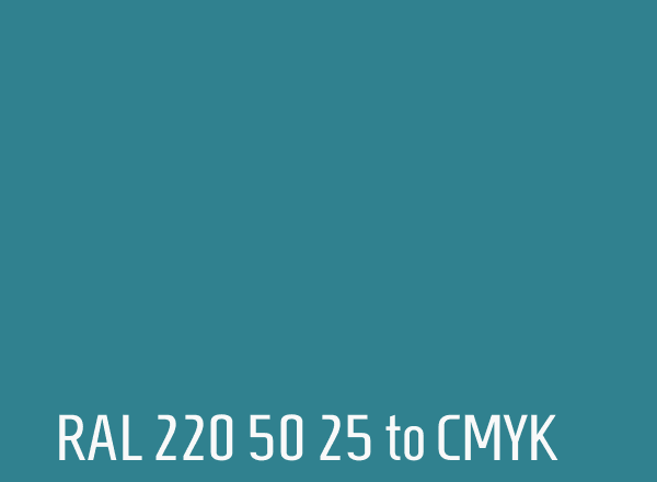 RAL 220 50 25 to CMYK