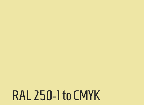 RAL 250-1 to CMYK