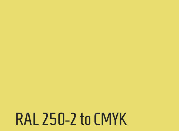 RAL 250-2 to CMYK