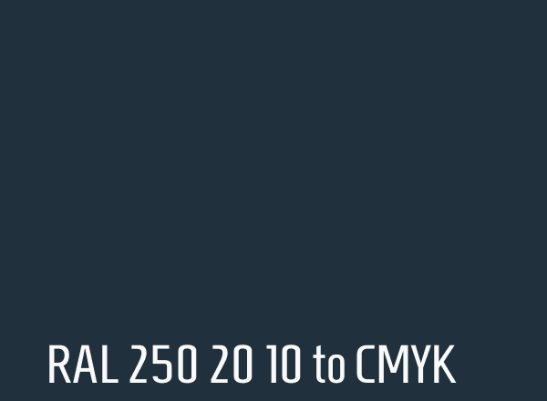 RAL 250 20 10 to CMYK