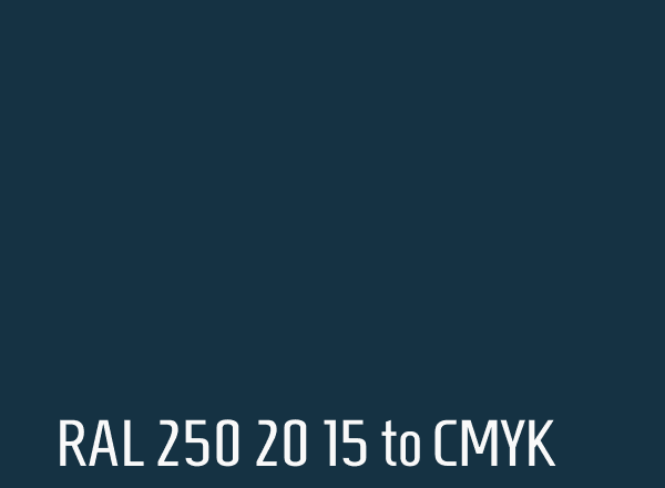 RAL 250 20 15 to CMYK