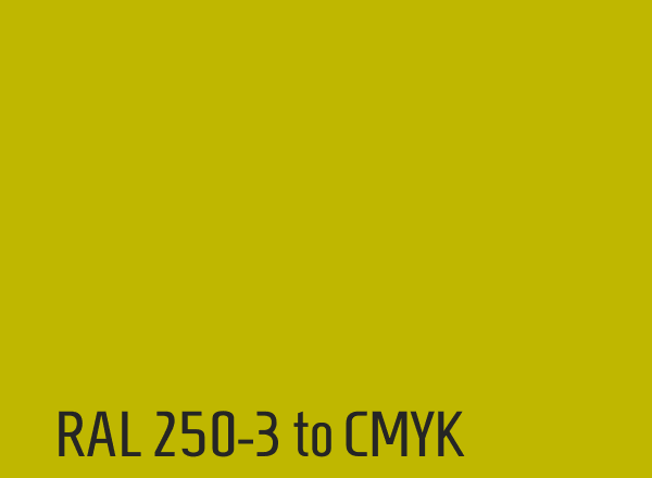 RAL 250-3 to CMYK