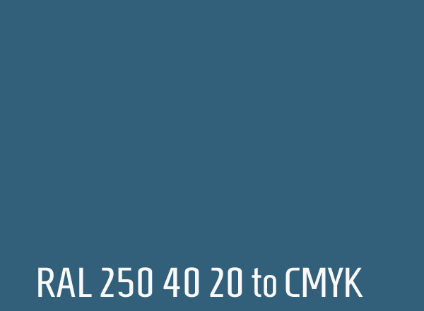 RAL 250 40 20 to CMYK