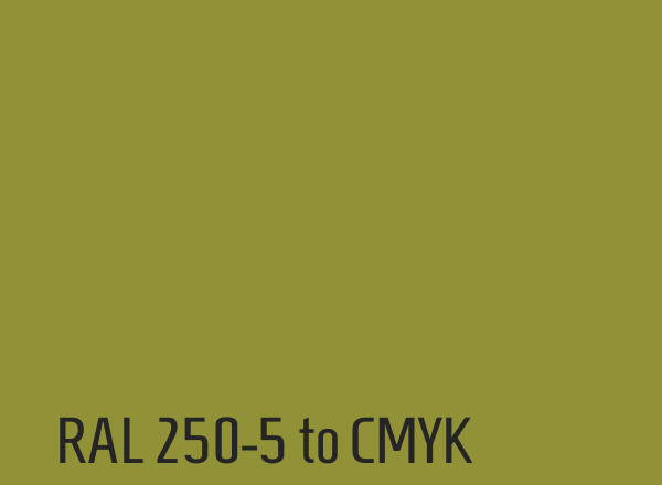 RAL 250-5 to CMYK
