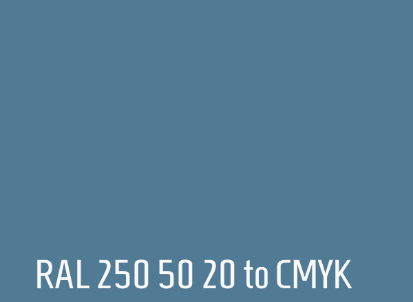RAL 250 50 20 to CMYK
