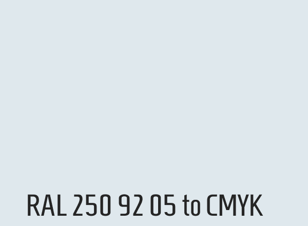 RAL 250 92 05 to CMYK