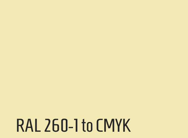 RAL 260-1 to CMYK