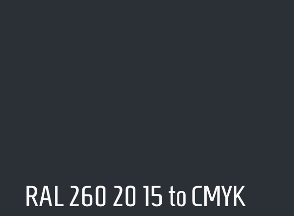 RAL 260 20 15 to CMYK