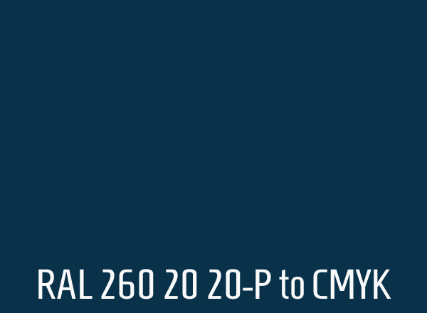 RAL 260 20 20-P to CMYK