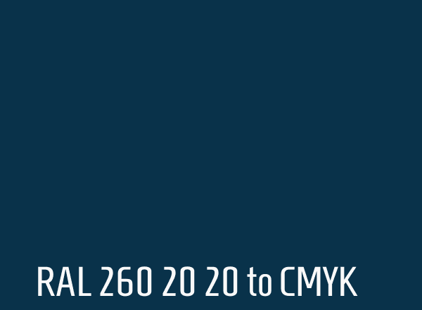 RAL 260 20 20 to CMYK