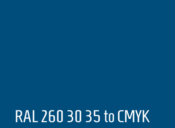RAL 260 30 35 to CMYK