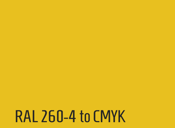 RAL 260-4 to CMYK
