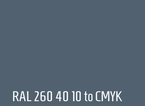 RAL 260 40 10 to CMYK