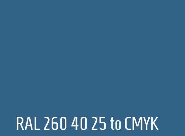 RAL 260 40 25 to CMYK