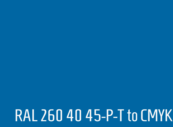 RAL 260 40 45-P-T to CMYK