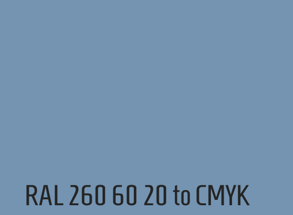 RAL 260 60 20 to CMYK