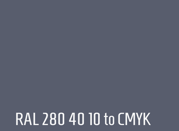 RAL 280 40 10 to CMYK