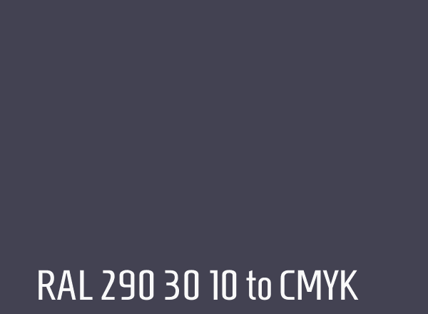RAL 290 30 10 to CMYK