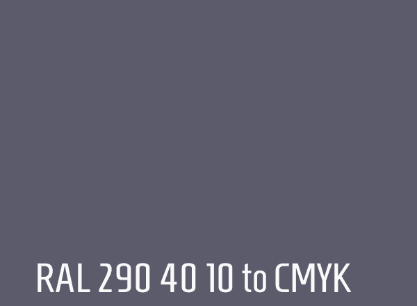 RAL 290 40 10 to CMYK