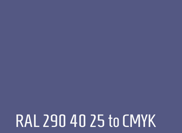 RAL 290 40 25 to CMYK