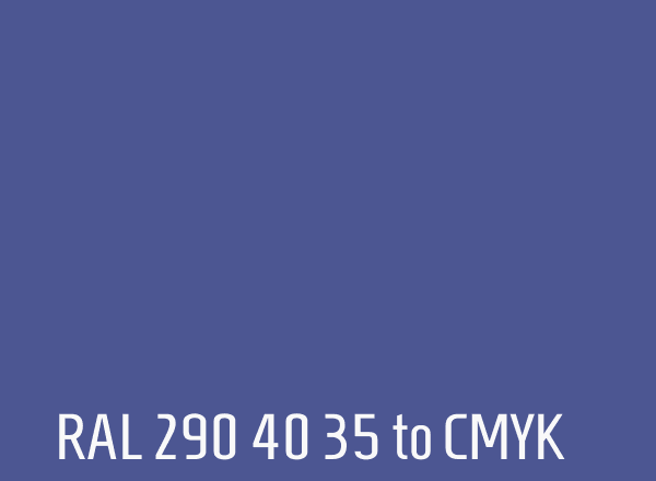RAL 290 40 35 to CMYK