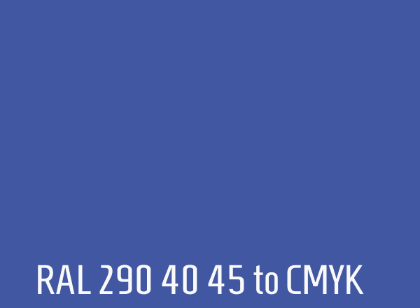RAL 290 40 45 to CMYK