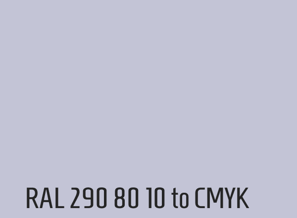 RAL 290 80 10 to CMYK