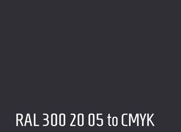 RAL 300 20 05 to CMYK