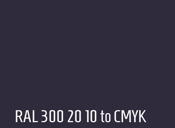 RAL 300 20 10 to CMYK