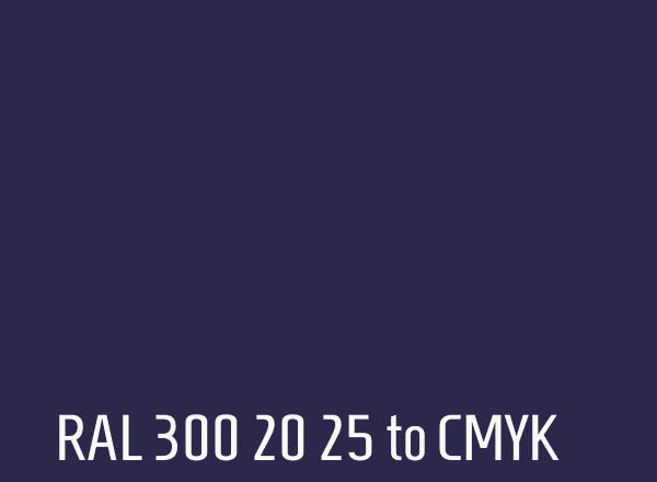RAL 300 20 25 to CMYK