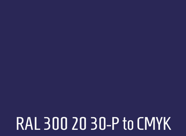 RAL 300 20 30-P to CMYK