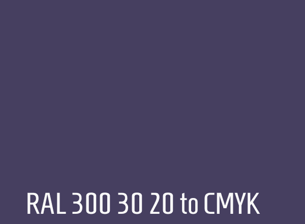 RAL 300 30 20 to CMYK