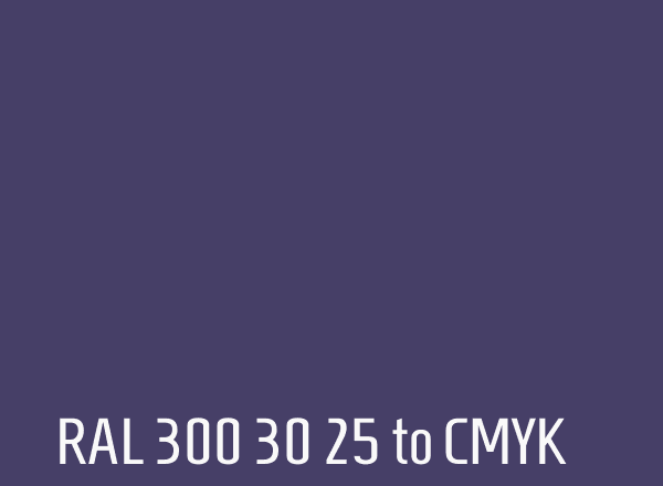 RAL 300 30 25 to CMYK