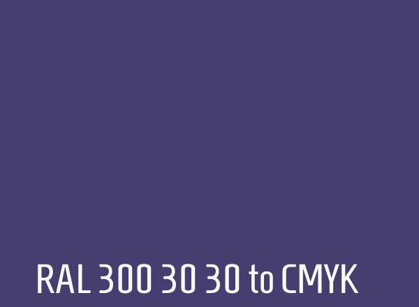 RAL 300 30 30 to CMYK