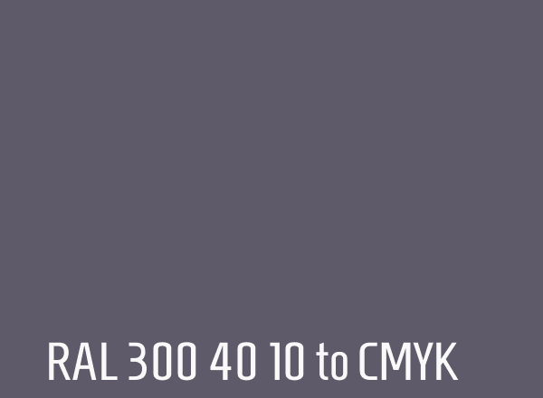 RAL 300 40 10 to CMYK