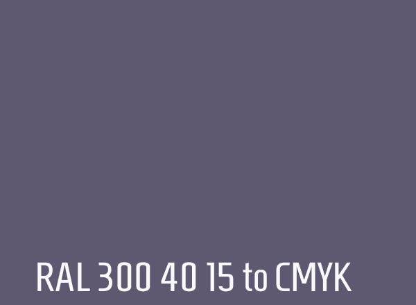 RAL 300 40 15 to CMYK