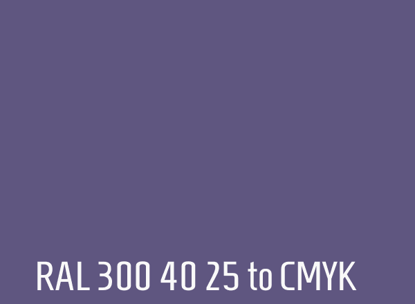 RAL 300 40 25 to CMYK