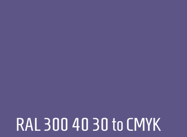 RAL 300 40 30 to CMYK