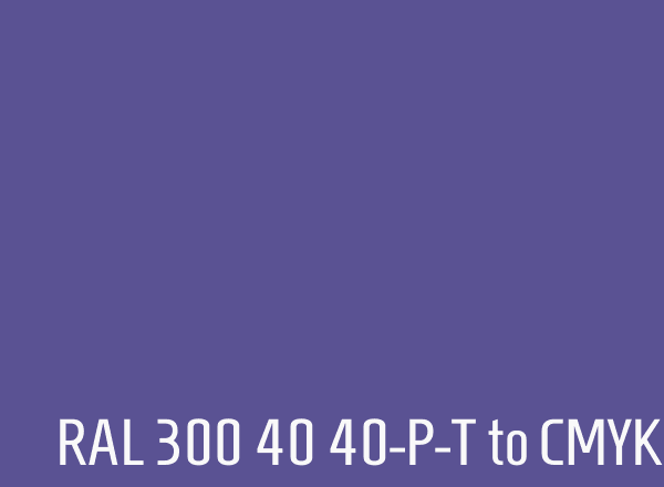 RAL 300 40 40-P-T to CMYK