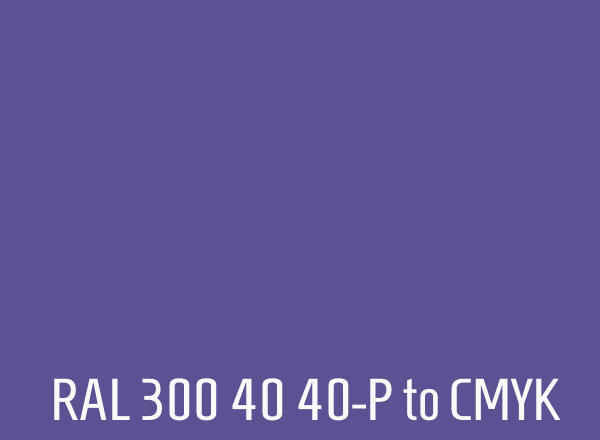 RAL 300 40 40-P to CMYK
