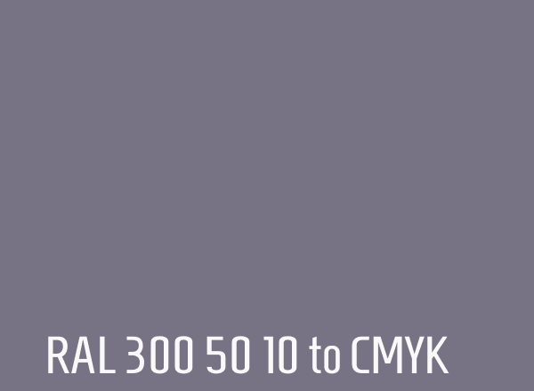 RAL 300 50 10 to CMYK