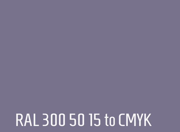 RAL 300 50 15 to CMYK