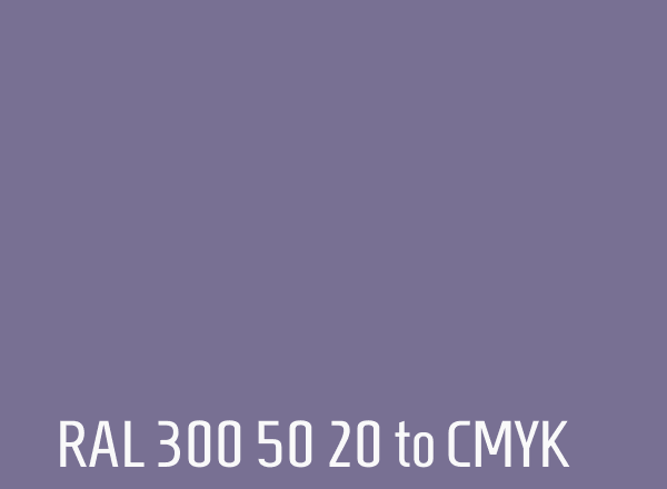 RAL 300 50 20 to CMYK