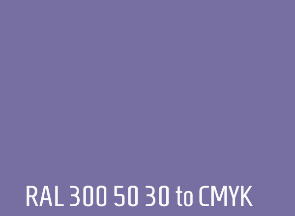 RAL 300 50 30 to CMYK