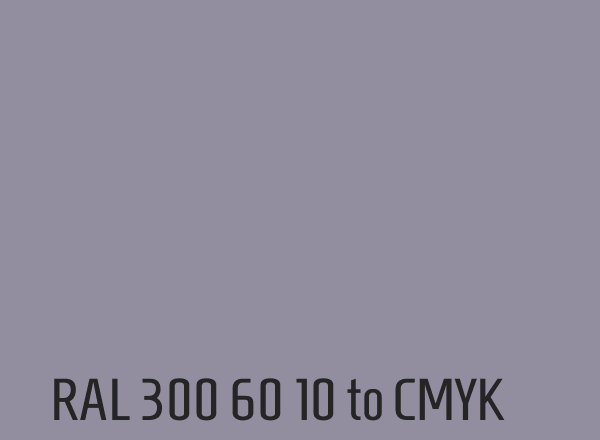 RAL 300 60 10 to CMYK